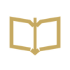 Gold open book icon