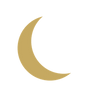 Gold crescent moon icon